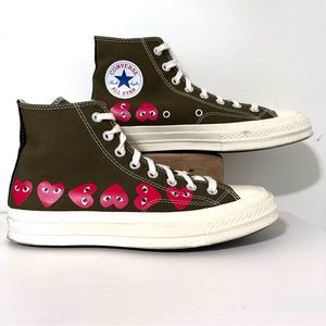 Converse X Comme Des Garcons Play Unisex Khaki Chuck 70 High Top Size 8M 10W